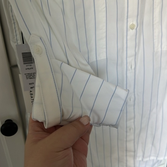 NWT Aritzia Babaton utility Seymour stripe button down shirt - Picture 11 of 13